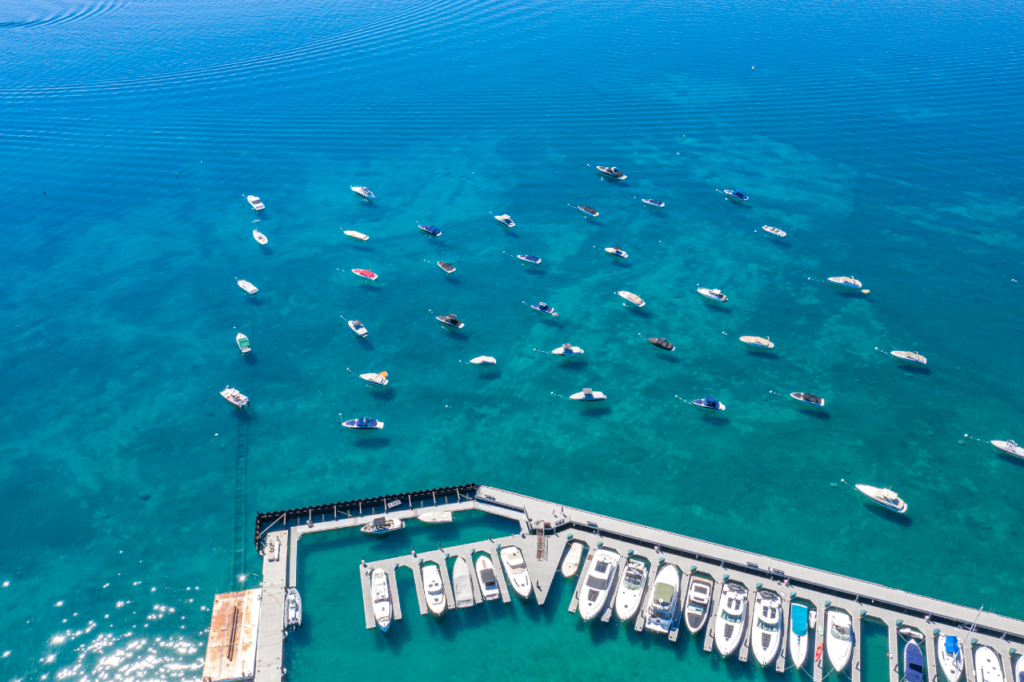 featured image showing boats docked on Lake Tahoe